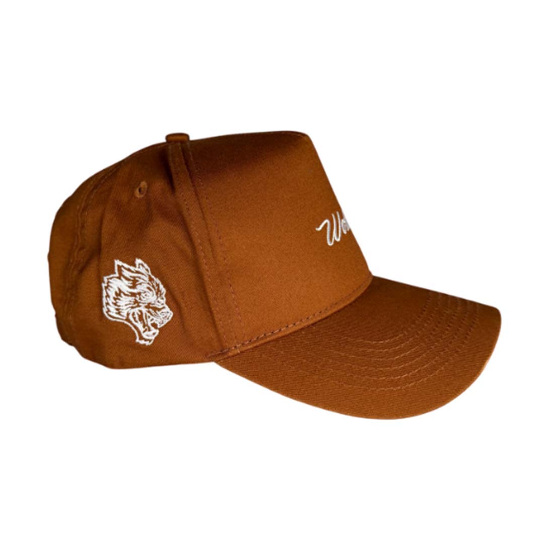 Darcsport Wolves Cursive 5 Panel Canyon Brown White