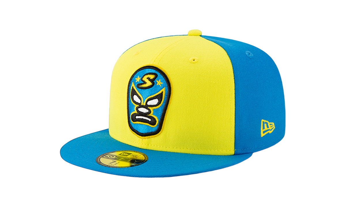 59FIFTY Sacramento Dorados Theme Night Fitted Hat "Yellow and Sky Blue / Sky Blue - Brim" NE719