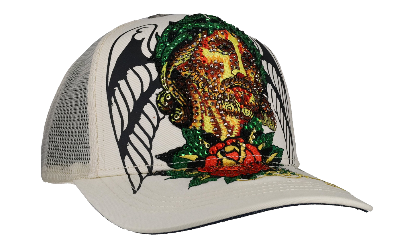 Christ Rhinestone Trucker Hat "Ivory" EHH0001 88RS