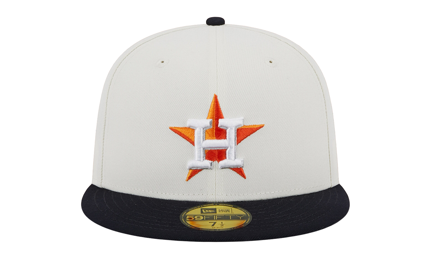59FIFTY Houston Astros 2017 World Series Retro E1 Fitted Hat "Cream / Black / Grey - Under Brim" NE873