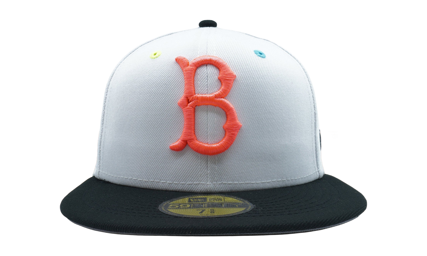 59FIFTY Brooklyn Dodgers 1955 World Series Cooperstown Side Patch Fitted Hat "Grey / Black - Brim" NE834
