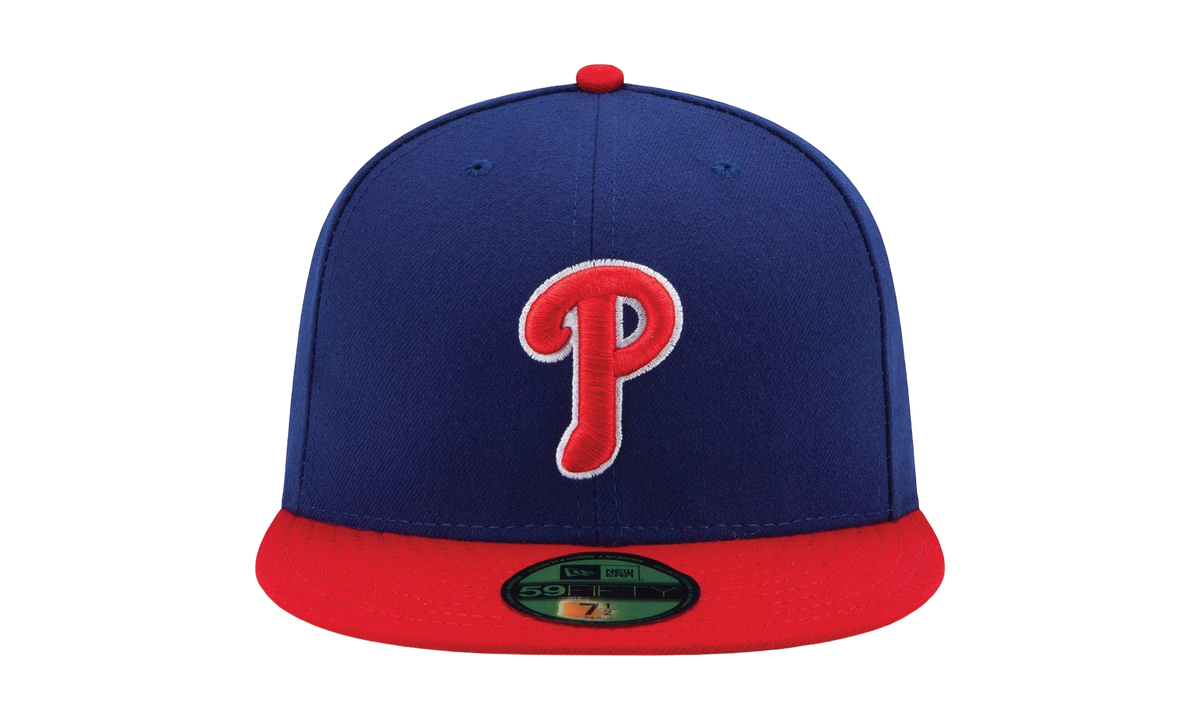 59FIFTY Philadelphia Phillies On-Field Authentic Collection Fitted Hat "Blue / Red - Brim / Black - Under Brim" NE968