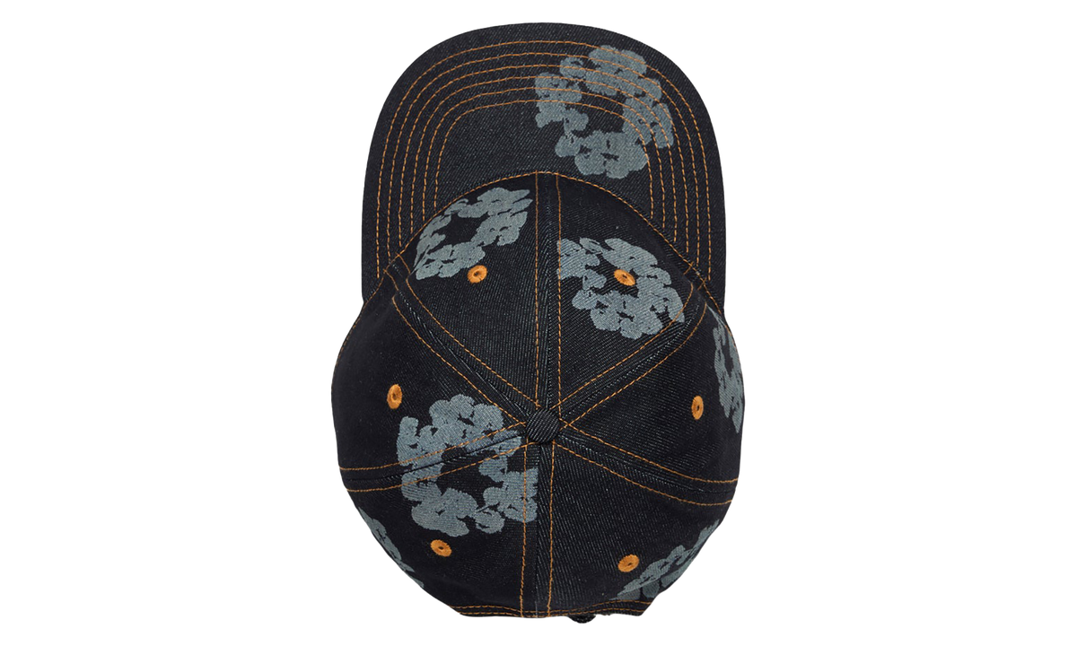 Mono Cotton Wreath Raw Denim Cap "Indigo Wash" DT905