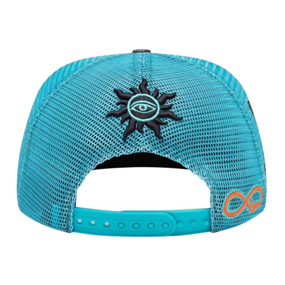Godspeed Forever Trucker Hat Teal Washed