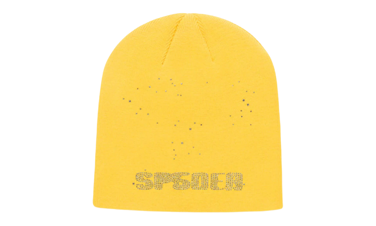 Rhinestone Skully Beanie "Yellow" SP5der370