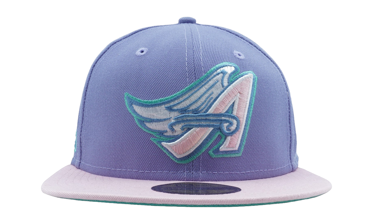 59FIFTY Anaheim Angels 50th Anniversary Fitted Hat "Lavender / Pink - Brim" NE1083