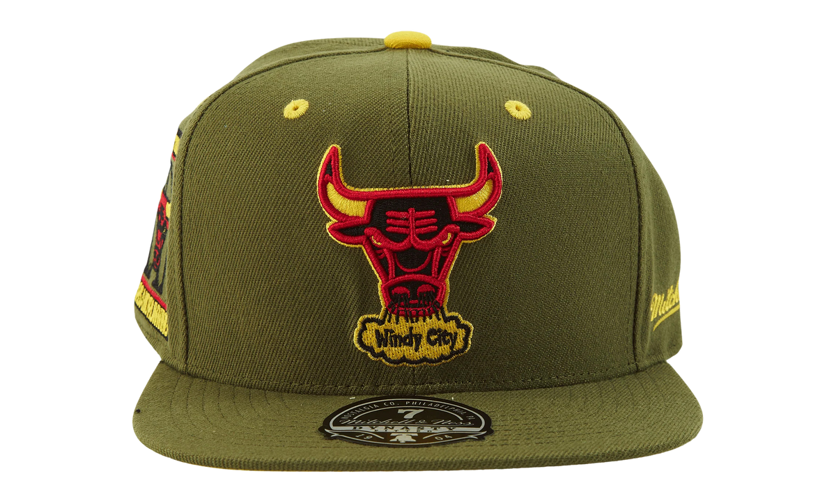 NBA Hardwood Classics Fitted Cap "Chicago Bulls - Olive" 6HSFSH21249 CBUOLIV