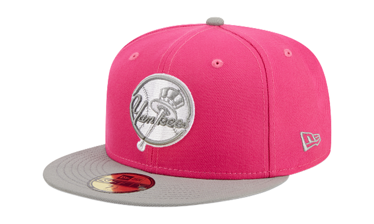 59FIFTY New York Yankees 2-Tone Color Pack Fitted Hat "Hot Pink / Grey - Brim" NE913