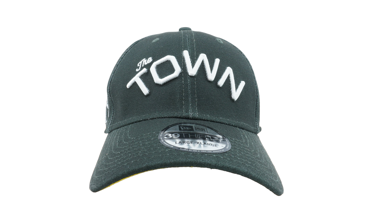 39THIRTY Golden State Warriors 'The Town' Fitted Hat "Green / Yellow - Under Brim" NE657
