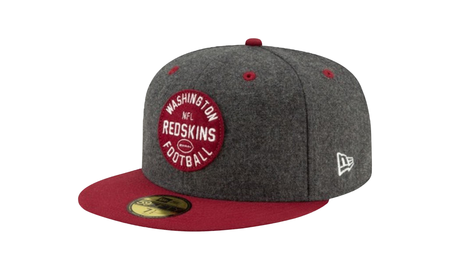 59FIFTY Washington Redskins 1932 Sideline On-Field Fitted Hat "Charcoal Grey / Red - Brim" NE730