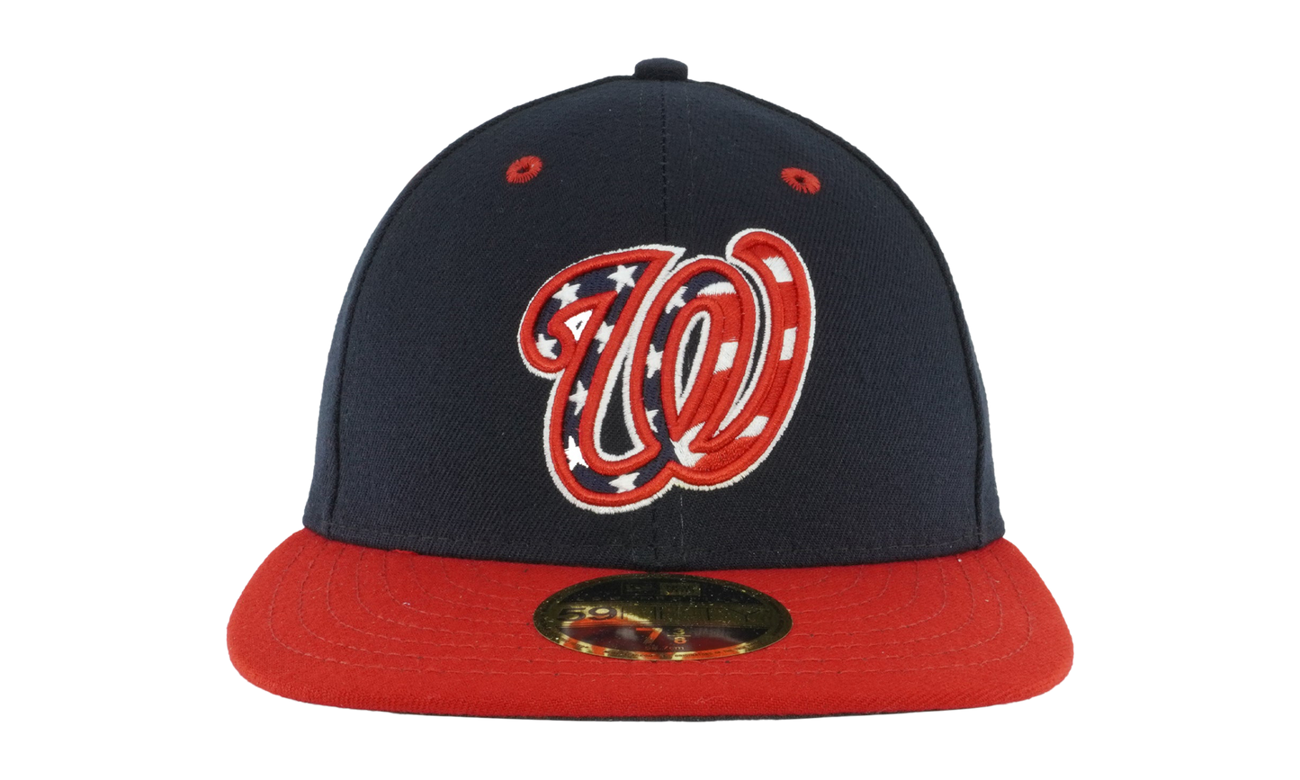 59FIFTY Washington Nationals Low Profile Authentic Fitted Hat "Navy / Black - Brim" NE975