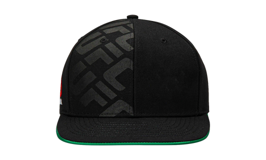 UFC Flatbrim Snapback Hat "Black / Green" VR56Z BKG UUFC