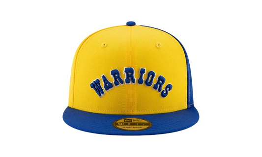 9FIFTY Golden State Warriors HWC Road Uniform Snapback Hat "Yellow / Blue / White / Blue - Brim" NE694