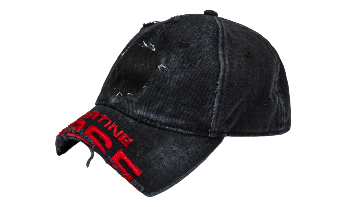 Distressed Logo Cap "Washed Black" 1130WP13002BLACK