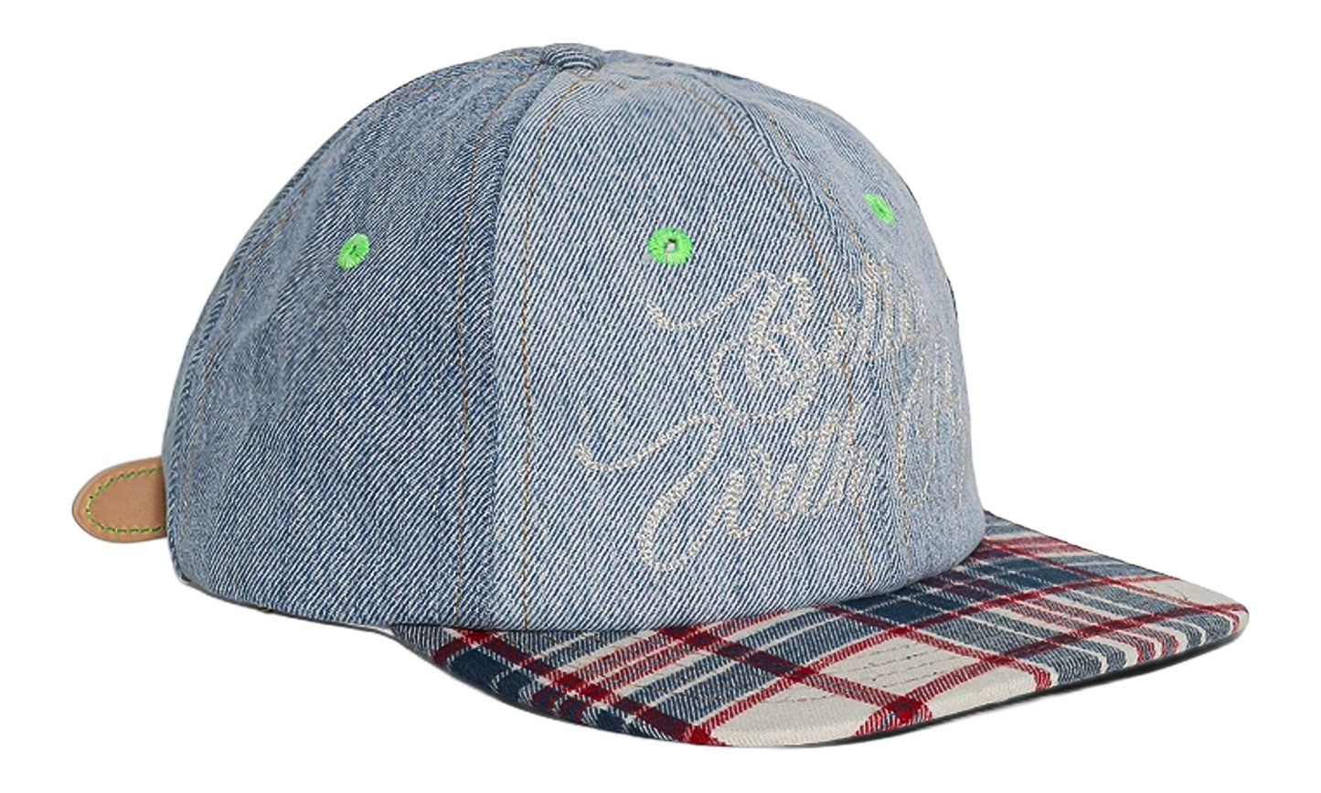 Heritage Reconstructed Denim Plaid Hat "Indigo" BWA236