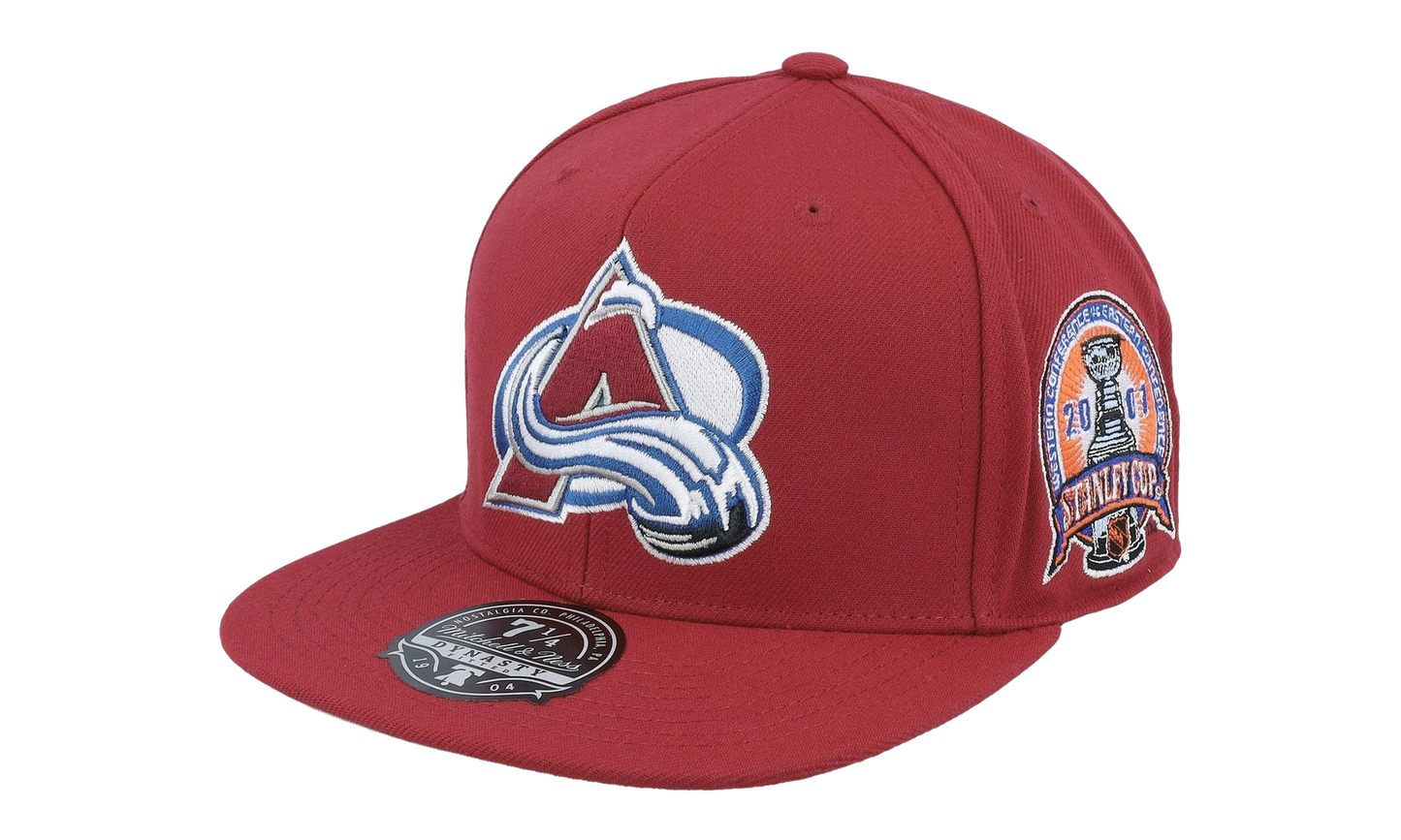 NHL Side Patch Fitted Cap "Colorado Avalanche - Burgundy" 6HSFLR22464 CAVBRGY