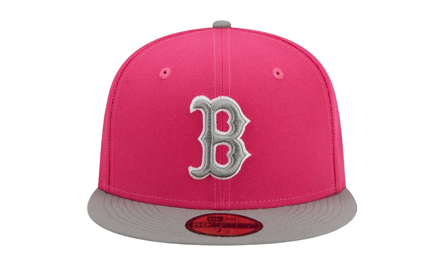 59FIFTY Boston Red Sox 2Tone Color Pack Fitted Hat "Pink/ Grey - Visor" NE912
