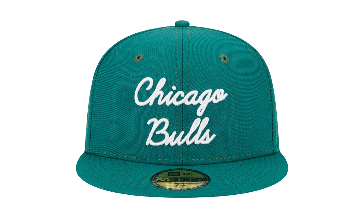 59FIFTY Chicago Bulls Script Fitted Hat "Kelly Green / Green - Under Brim" NE875