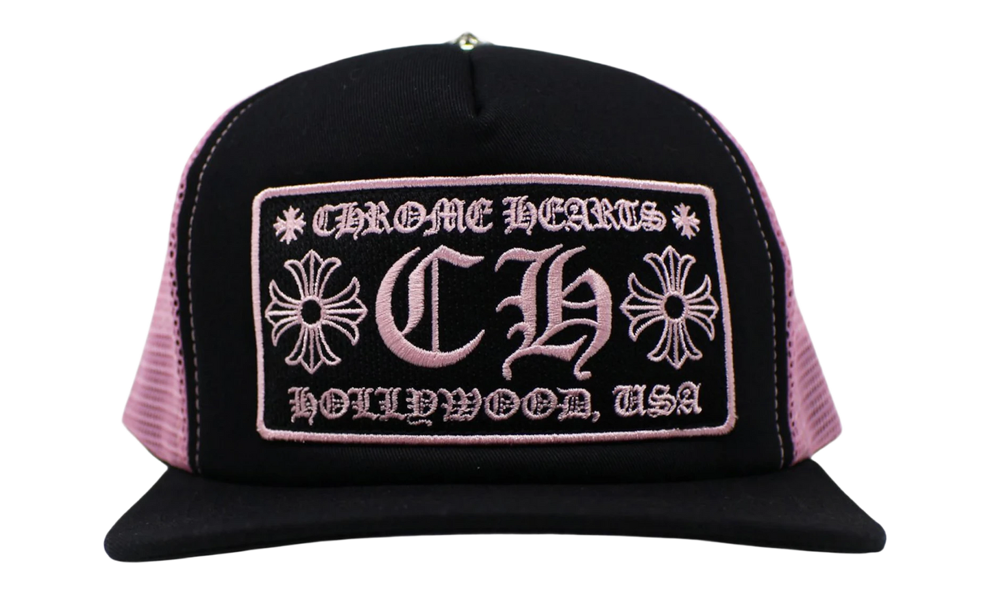 CH Hollywood Trucker Hat "Black/Pink" CHRM1618
