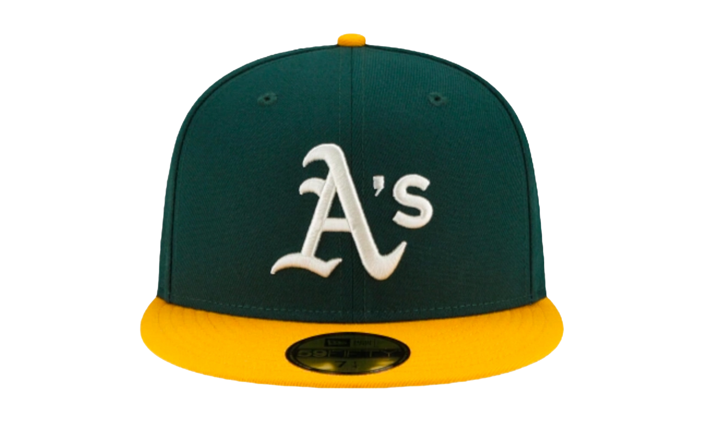 59FIFTY MLB Oakland Athletics Pop Sweat Fitted Hat "Green / Yellow" NE497