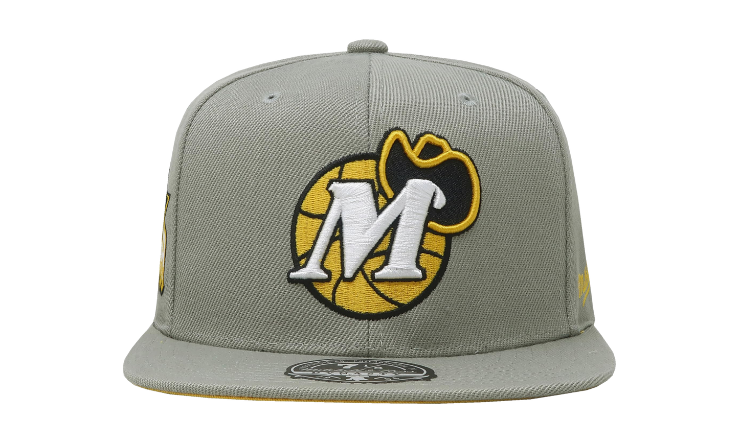 NBA Hardwood Classics Fitted Cap "Dallas Mavericks - Sunny Gray" 6HSFDX21134 DMAGREY