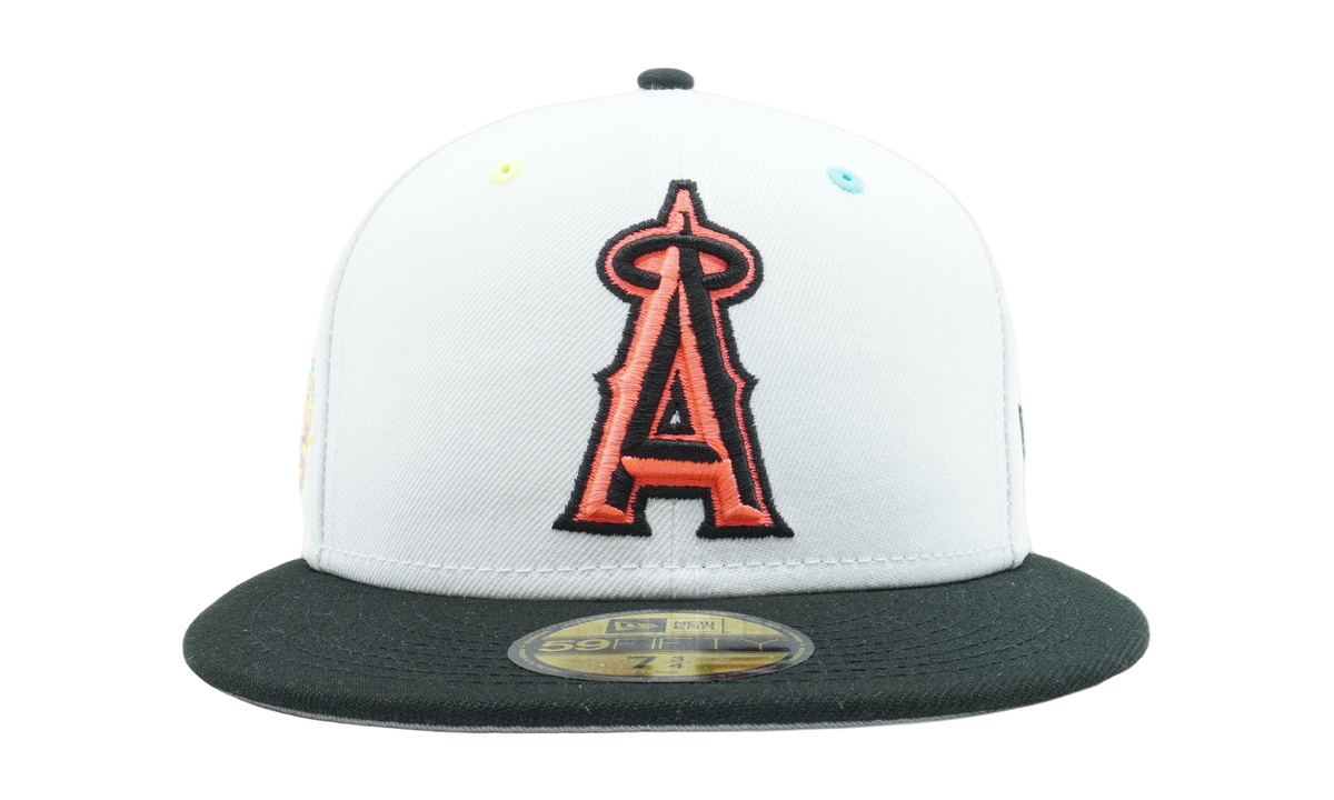 59FIFTY Los Angeles Angels 2002 World Series Fitted Hat "White / Graphite / Grey - Under Brim" NE828