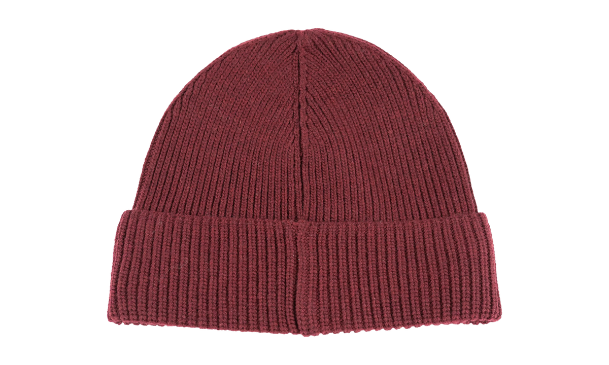 Embroidered Fox Rib-Knit Beanie "Rich Ruby" PC0918 661