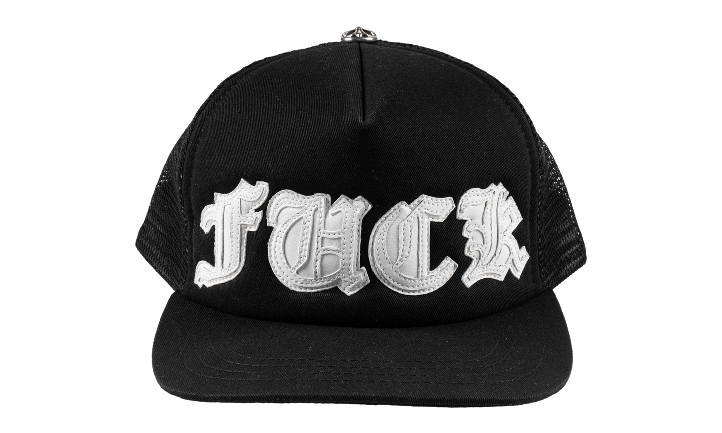 FUCK Letter Patch Trucker Hat "White" CHRM1301