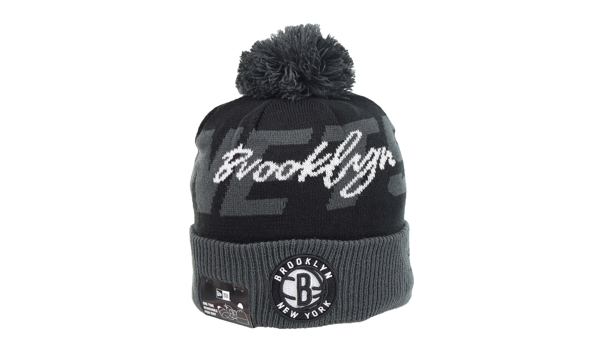 Brooklyn Nets Cuffed Knit Pom Beanie "Black / Grey" 60267468