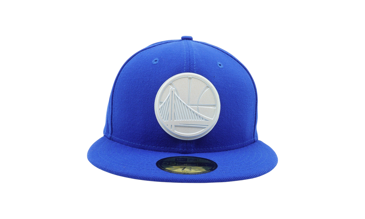59FIFTY Golden State Warriors Polished Logo Fitted Hat "Blue / Grey - Under Brim" NE1142