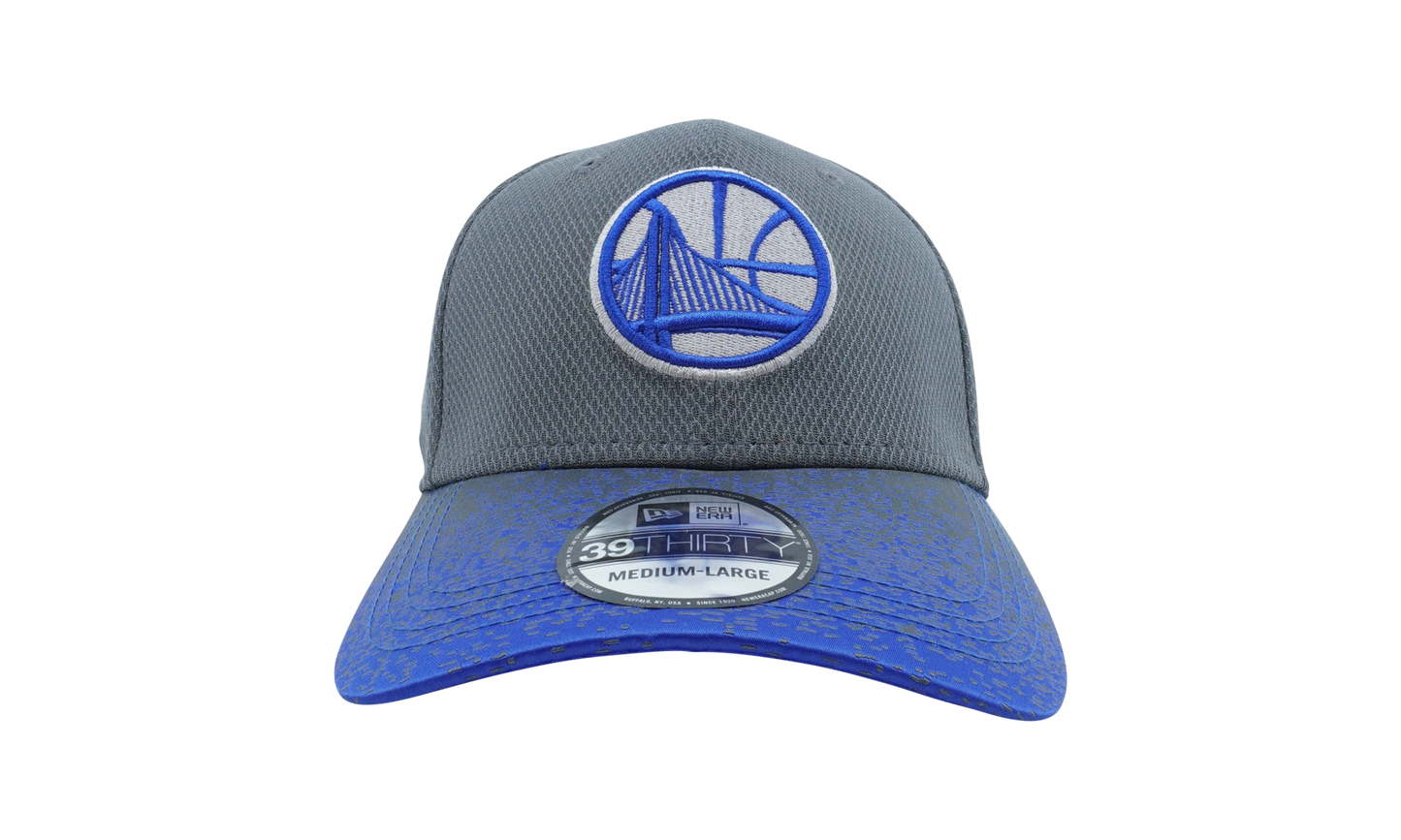 39THIRTY Golden State Warriors Visor Blur Fitted Hat "Grey / Blue Gradient - Visor" NE1153