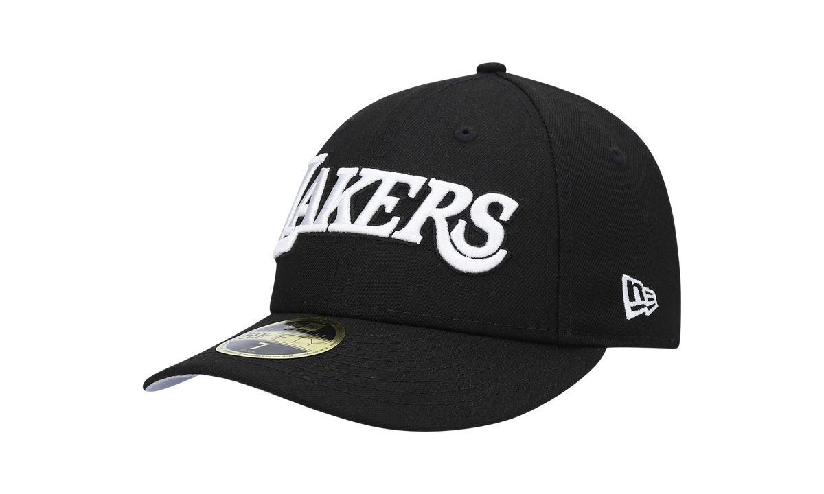 59FIFTY Los Angeles Lakers Team Logo Low Profile Fitted Hat "Black / White - Under Brim" NE1050