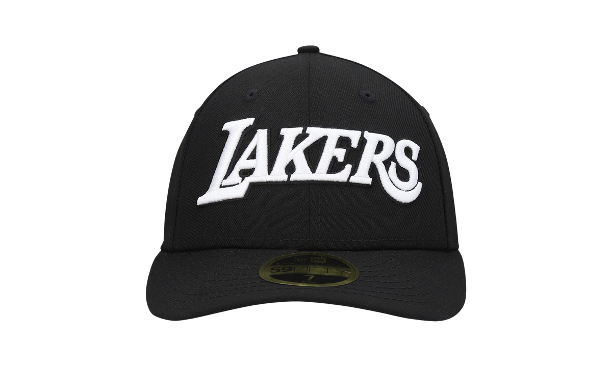 59FIFTY Los Angeles Lakers Team Logo Low Profile Fitted Hat "Black / White - Under Brim" NE1050