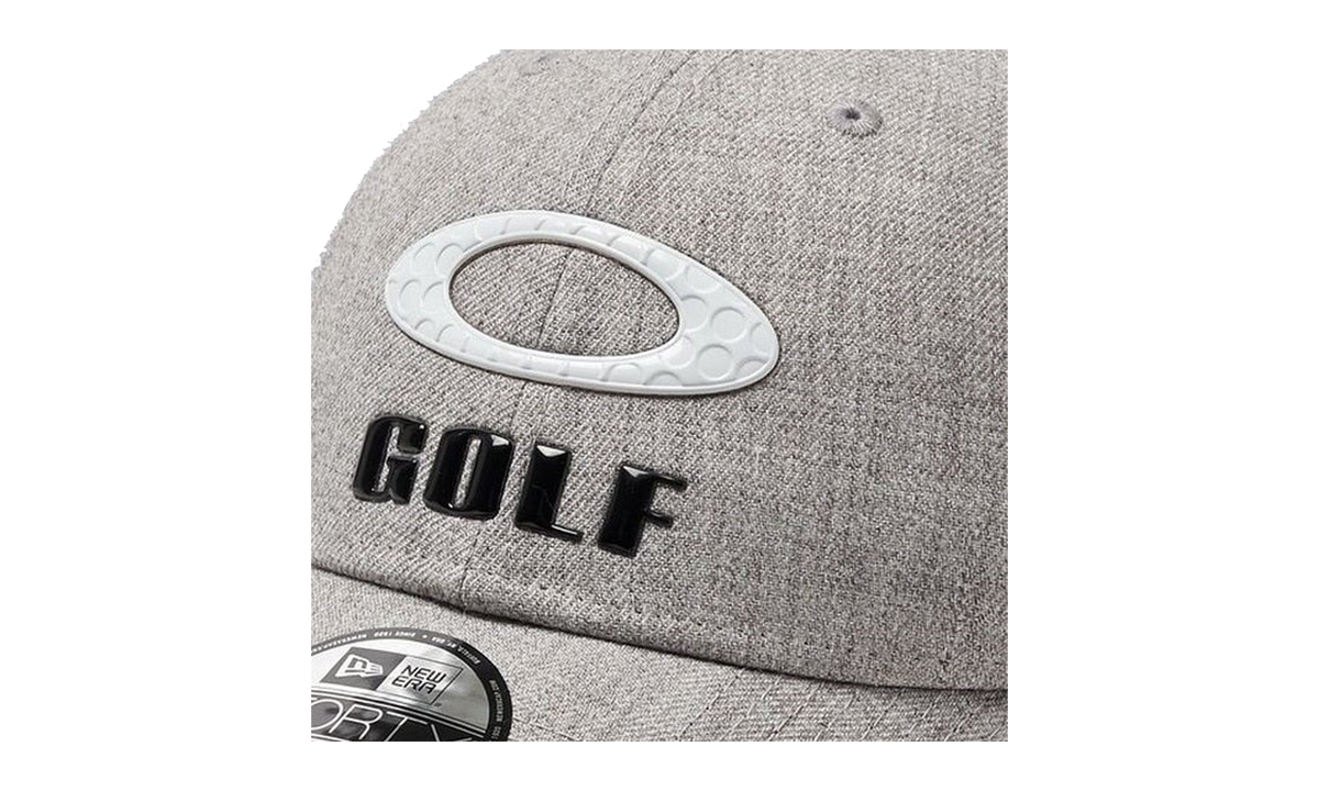 9FORTY OAKLEY x New Era Heather New Era Stripe Golf Snapback Hat "Athletic Heather Grey" 912145LDS 24G