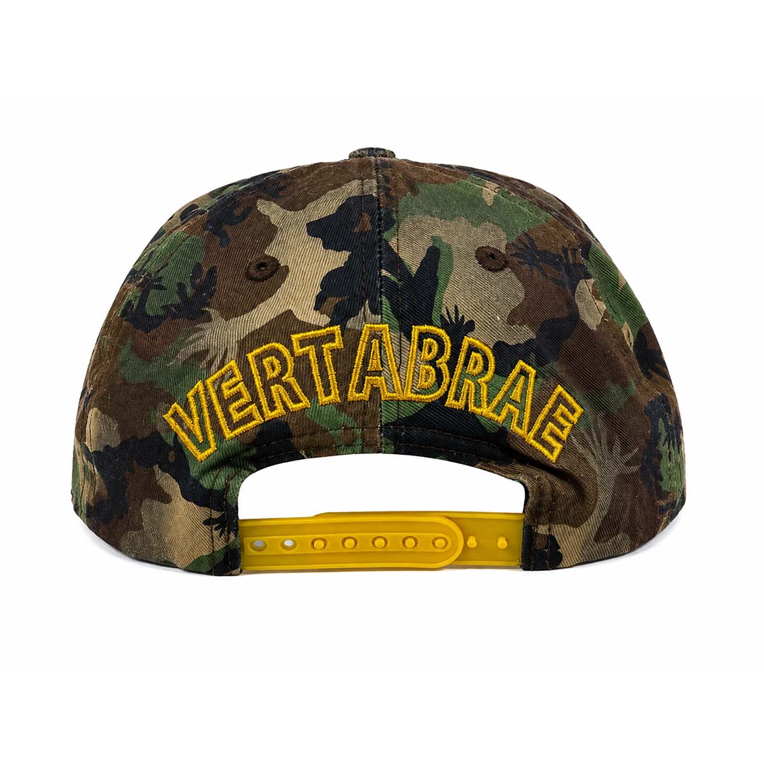 Vertabrae Green Camo Yellow Snapback Hat