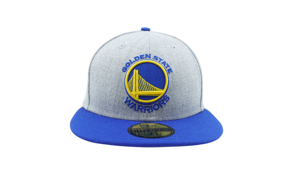 59FIFTY Golden State Warriors Heather Action Fitted Hat "Heather Grey / Blue / Grey - Under Brim" NE1118