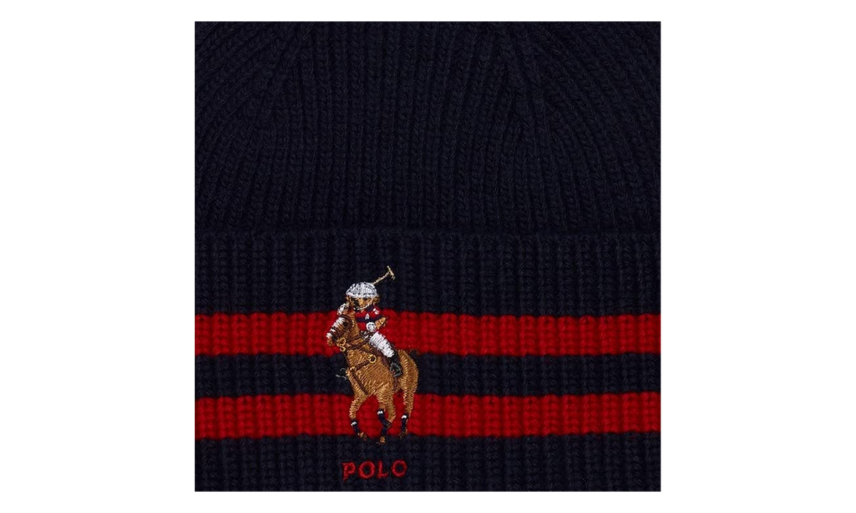 STRIPE CUFF BEAR BEANIE "Navy" PC0818 412