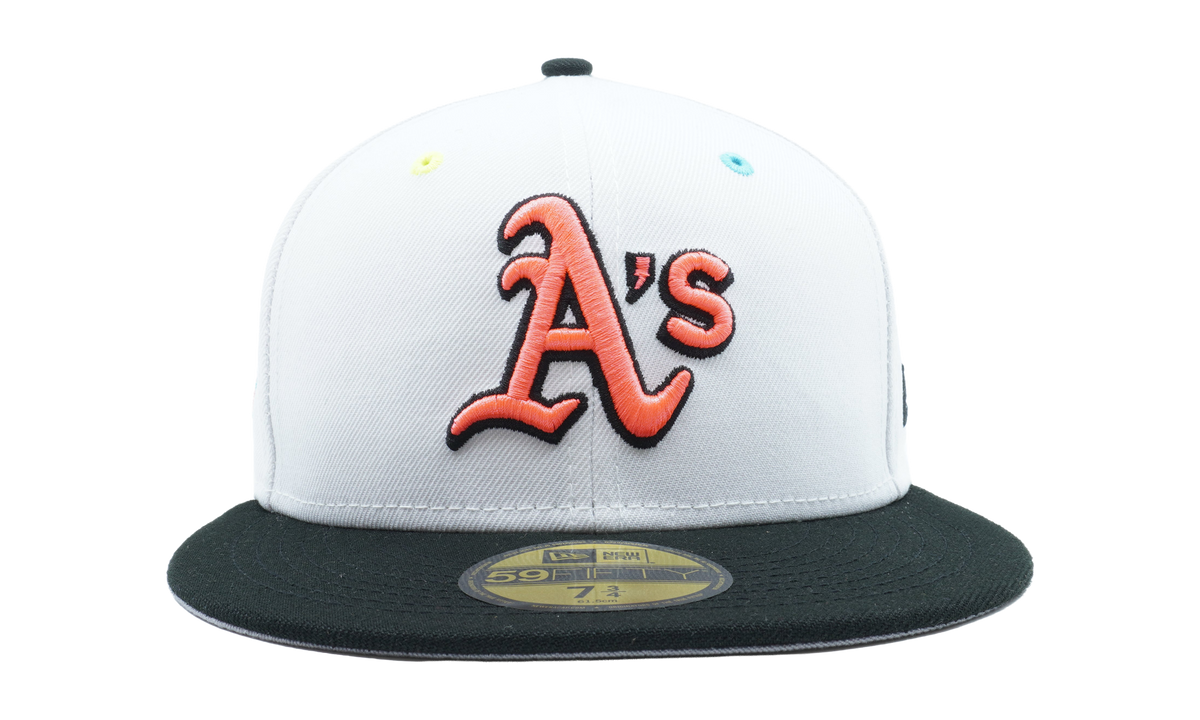 59FIFTY Oakland Athletics 1989 World Series Fitted Hat "White / Black - Brim / Grey - Under Brim" NE833
