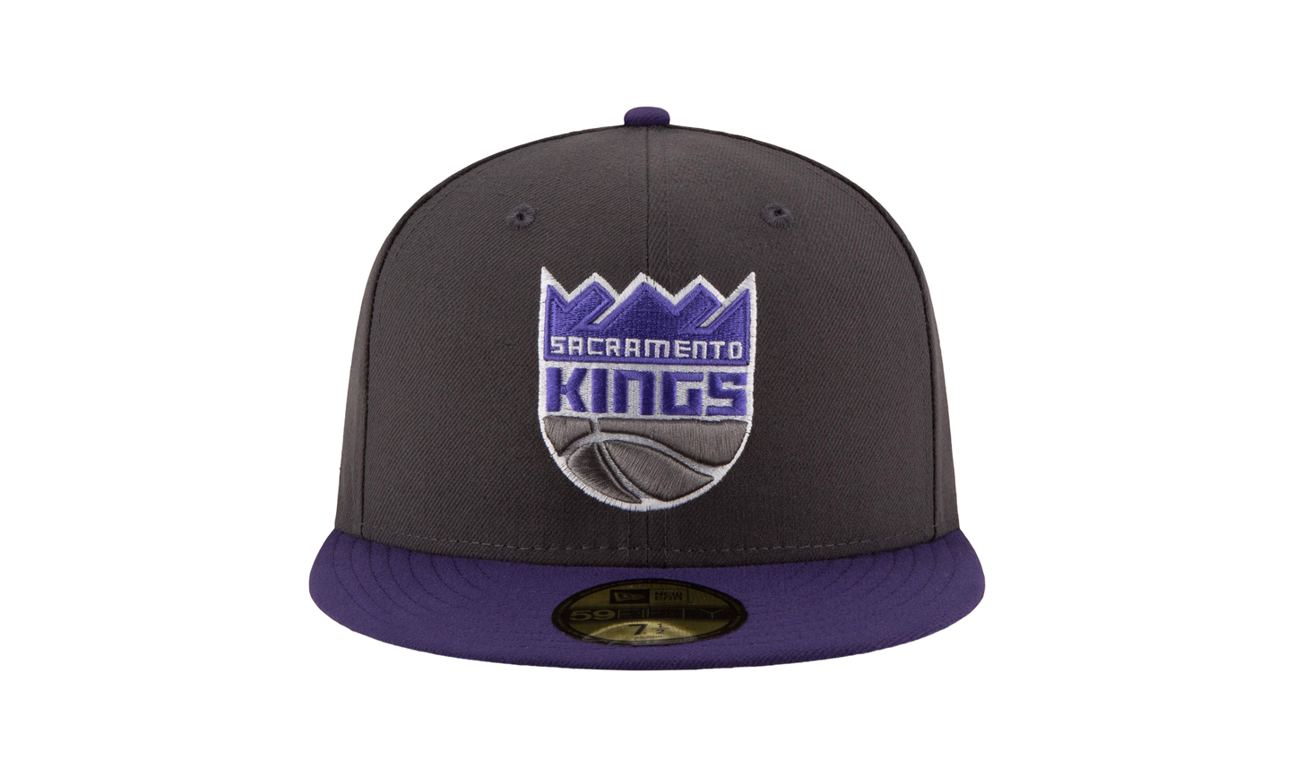 59FIFTY Sacramento Kings 2Tone Fitted Hat "Graphite / Purple - Brim / Gray - Under Brim" NE943