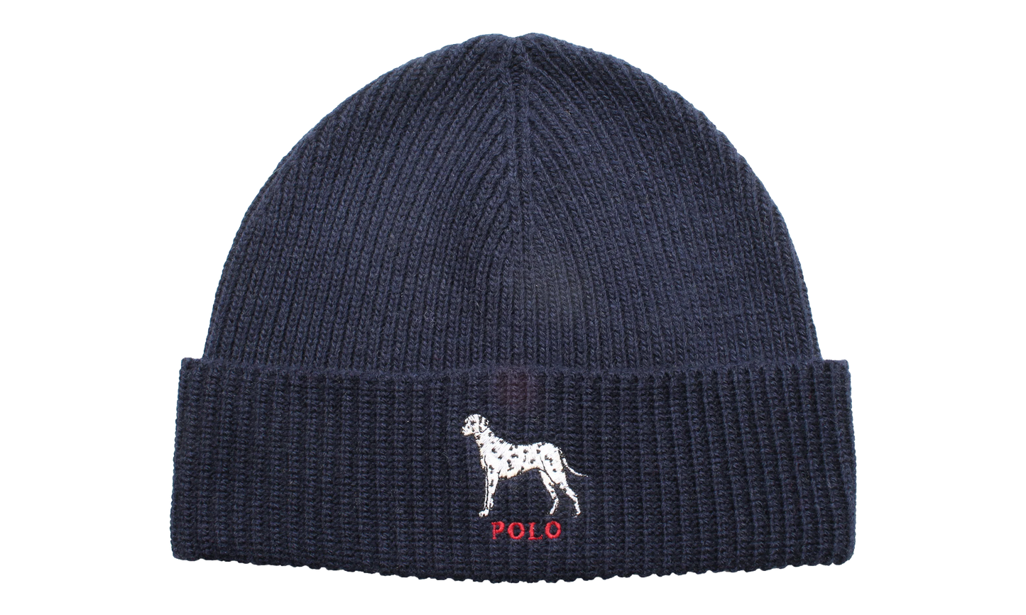 Dalmatian Dog Knit Cuffed Hat "Navy" PC0369 433