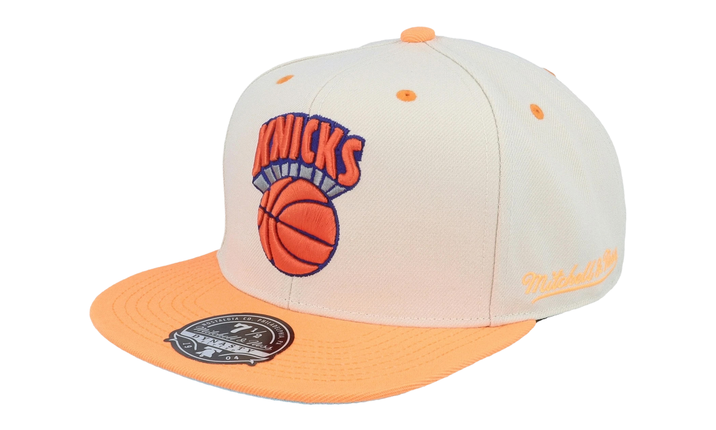 NBA Hop On Fitted Cap "New York Knicks - Off White" 6HSFMM21085 NYKOFWH