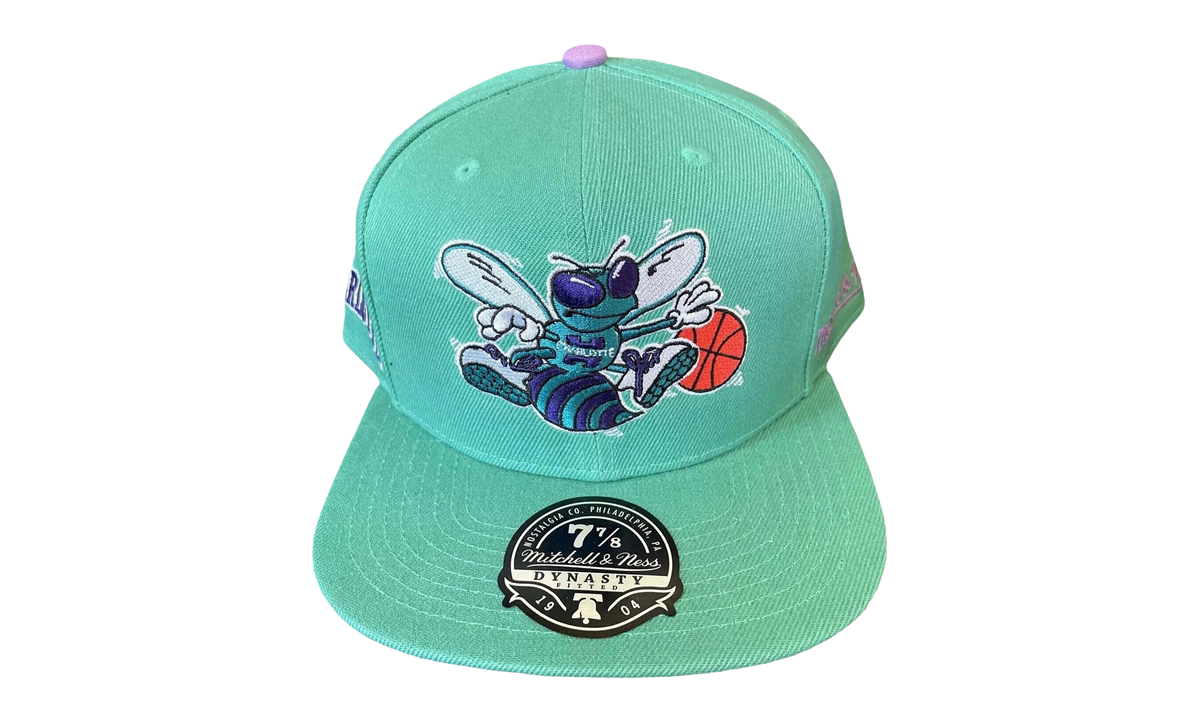 NBA Hardwood Classics Hyperteam Fitted Cap "Charlotte Hornets - Teal" 6HSFSH21336 CHOTEAL