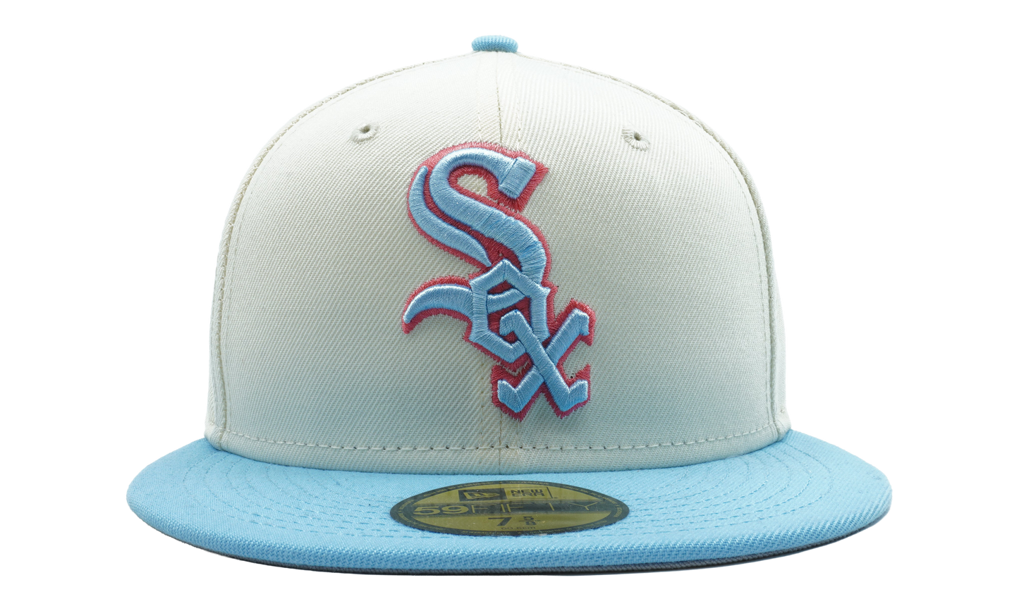 59FIFTY Chicago White Sox 2-Tone Color Pack Fitted Hat "Cream / Sky Blue / Grey - Under Brim" NE888