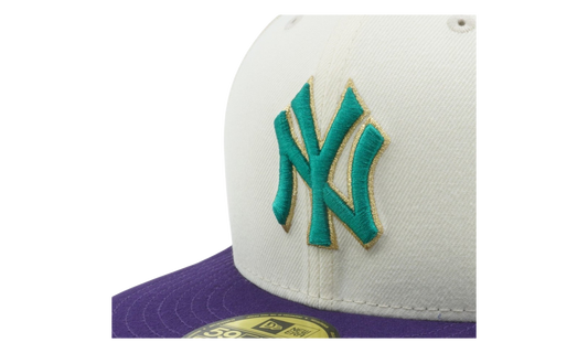 59FIFTY New Era x Eric Emanuel New York Yankees Fitted Hat "Cream/ Purple" NE1186