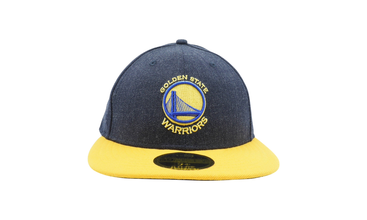 59FIFTY Golden State Warriors Change Up Fitted Hat "Navy Denim / Yellow - Brim" NE1109