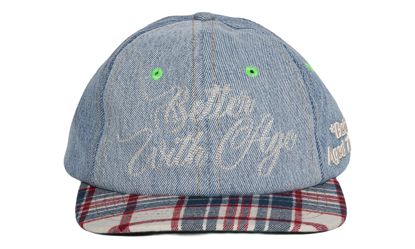 Heritage Reconstructed Denim Plaid Hat "Indigo" BWA236