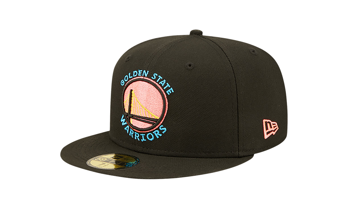 59FIFTY Golden State Warriors Pink Glow Fitted Hat "Black / Pink - Under Brim" NE1057